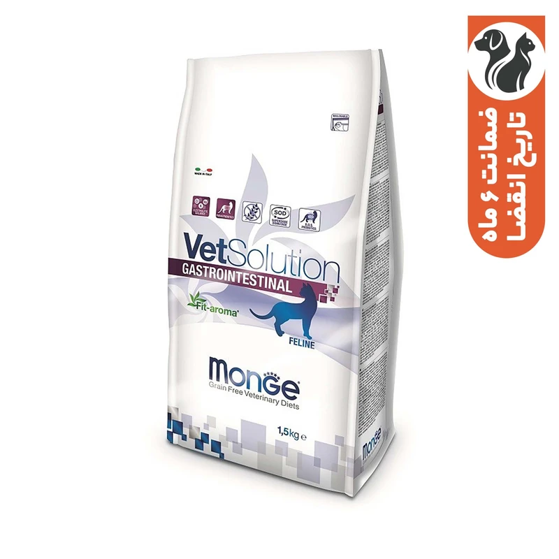 غذای خشک گربه مونژ مدل Monge Gastrointestinal مناسب مشکلات گوارشی با طعم مرغ وزن 1.5 کیلوگرم