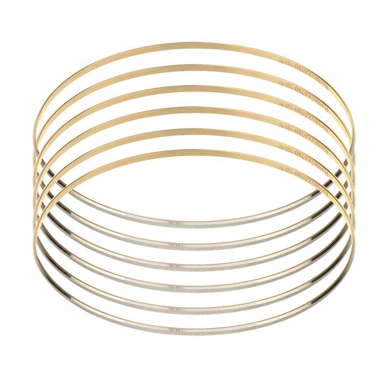 النگو طلا 18 عیار زنانه مدل مفتولی بسته 6 عددی