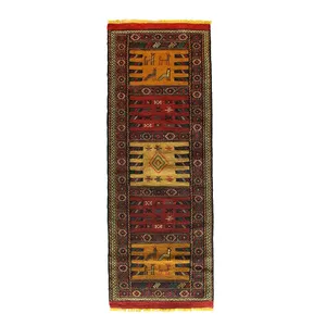 گلیم دستباف قوچان سرزمین فرش کد MG3004-3