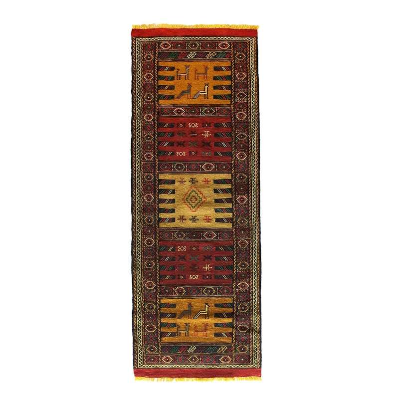 گلیم دستباف قوچان سرزمین فرش کد MG3004-3