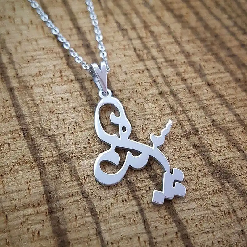 گردنبند نقره زنانه ترمه ۱ طرح سپیده کد mas 00622