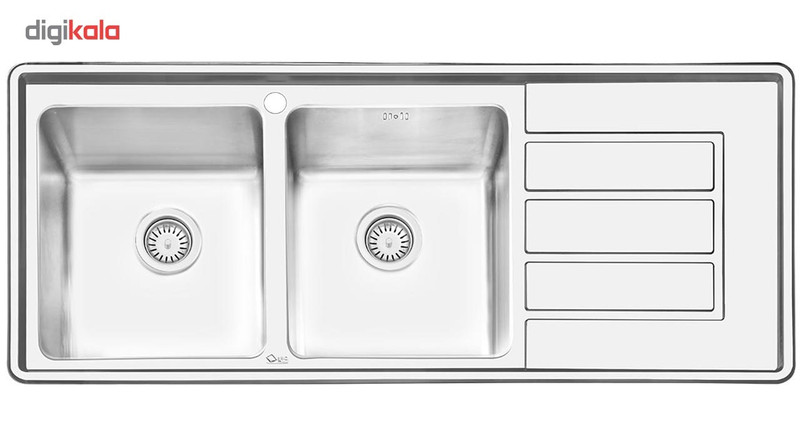 سینک ایلیا استیل مدل 2062L توکار سایز 50 × 120 سانتی متر