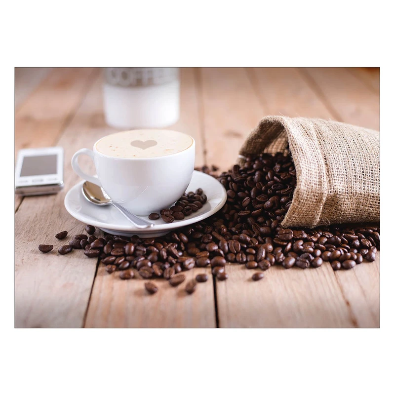 تابلو شاسی ونسونی طرح Sense Of Loving Coffee سایز 30x40 سانتی متر