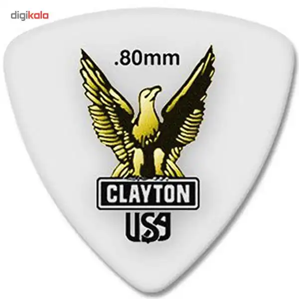 پیک گیتار الکتریک کلایتون مدل Acetal 0.80 mm طرح سه‌گوش