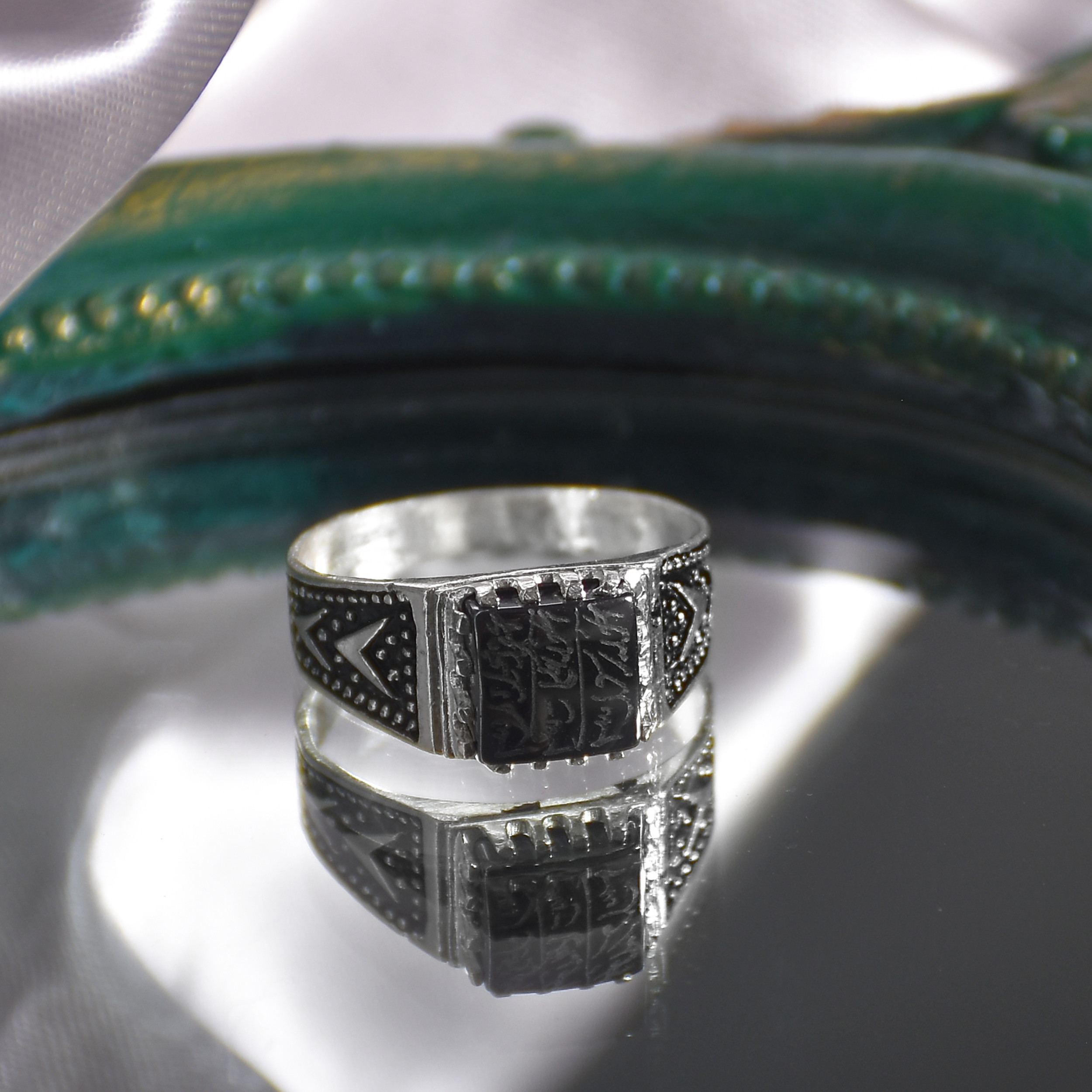 انگشتر نقره مردانه نقره جات لطفی مدل حدید کد ANMS028E02