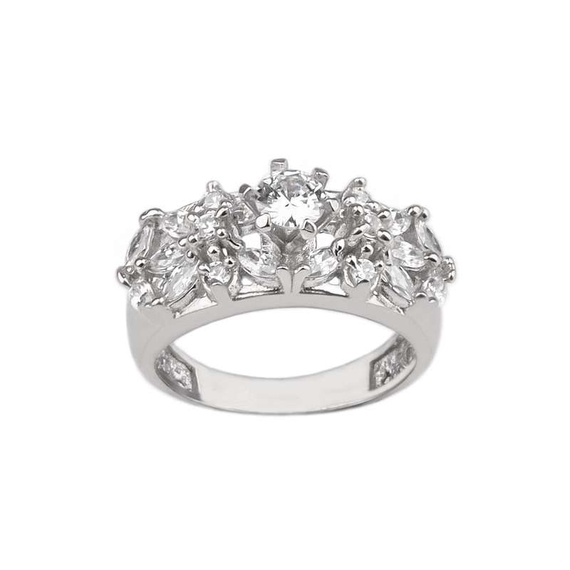 انگشتر نقره زنانه مدل سولیتر کد 21214