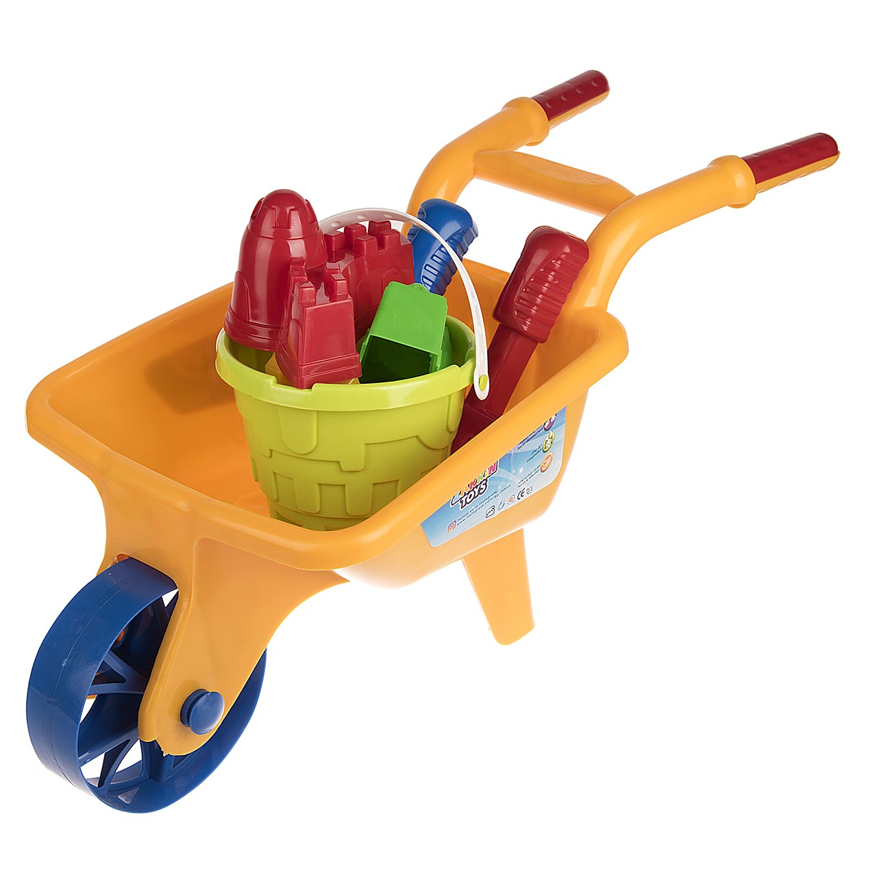 ست شن بازی زرین تویز مدل  Bucket And Wheelbarrow Castle E7