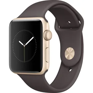 ساعت هوشمند اپل واچ سری 2 مدل 42mm Gold Aluminum Case with Cocoa Sport Band