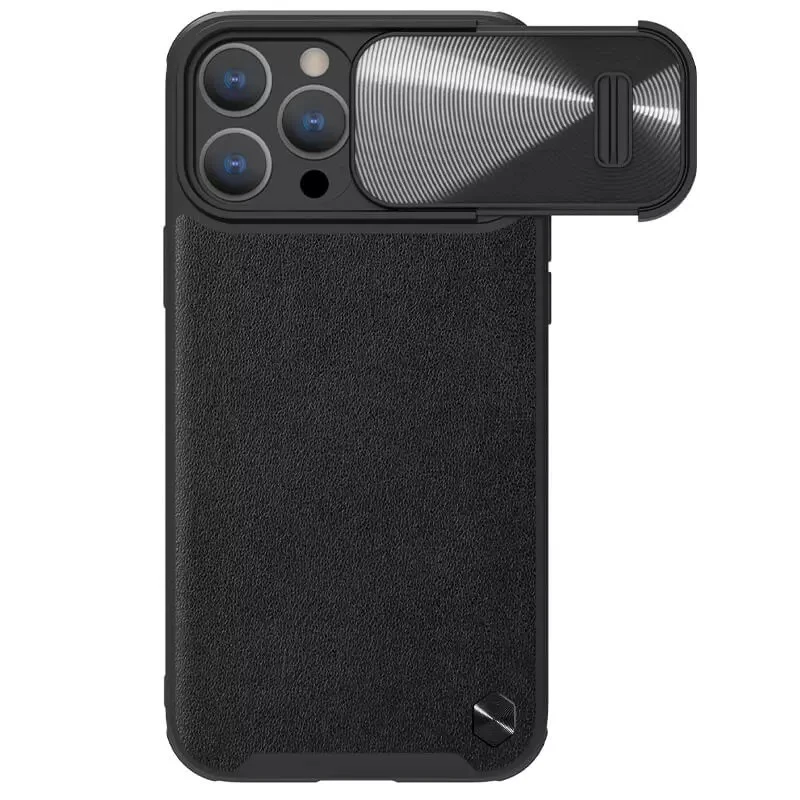 کاور نیلکین مدل CamShield Leather S مناسب برای گوشی موبایل اپل iPhone 15 Pro Max / 14 Pro Max