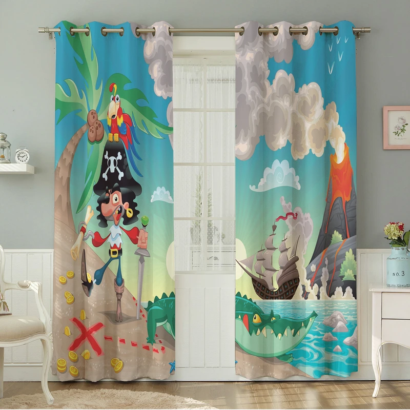 پرده نیروانا طرح کودک   مدل هازان کد 4643 سایز 140×280 سانتی متر