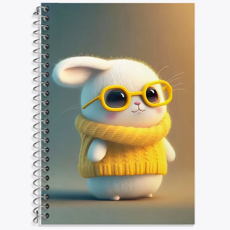 دفتر نت موسیقی 50 برگ خندالو طرح خرگوش بامزه کد F5750