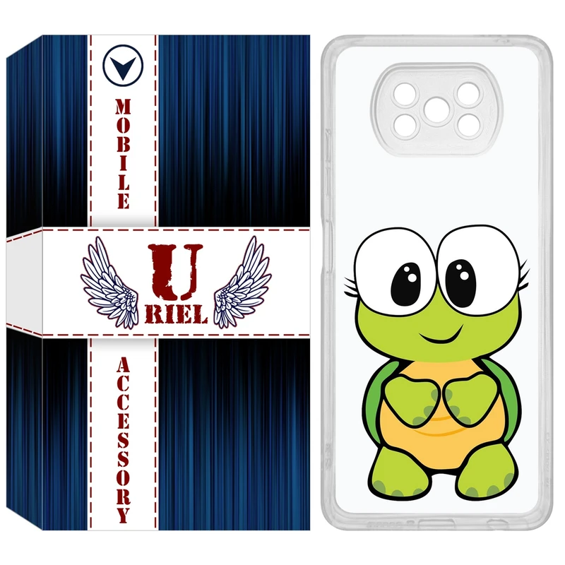 کاور یوریل مدل Clear کد 59 طرح لاکپشت مناسب برای گوشی موبایل شیائومی Poco X3 / X3 Pro / X3 NFC