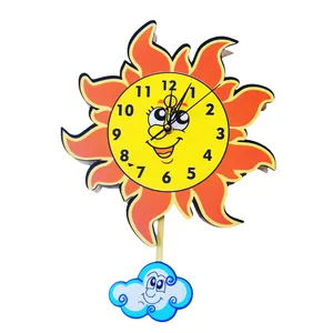 ساعت دیواری کودک جیک جیک مدل خورشید خانوم
