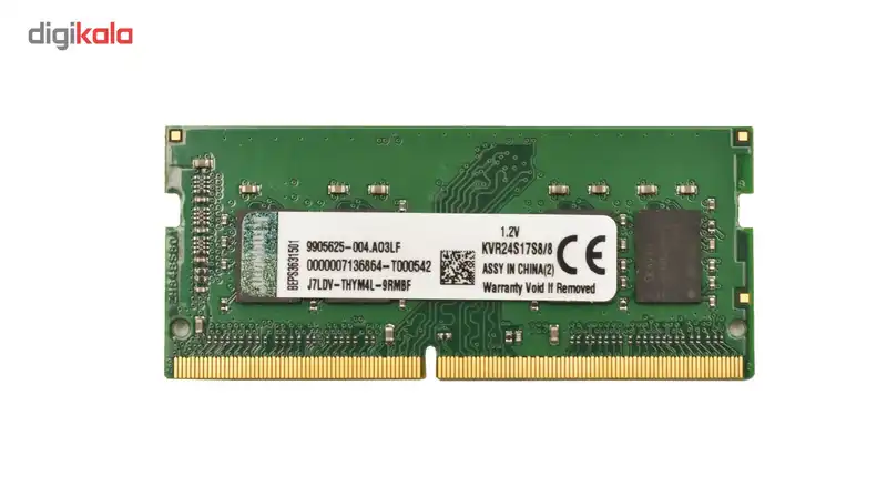 رم لپ تاپ کینگستون مدلDDR4 2400S MHz CL17 ظرفیت 8 گیگابایت