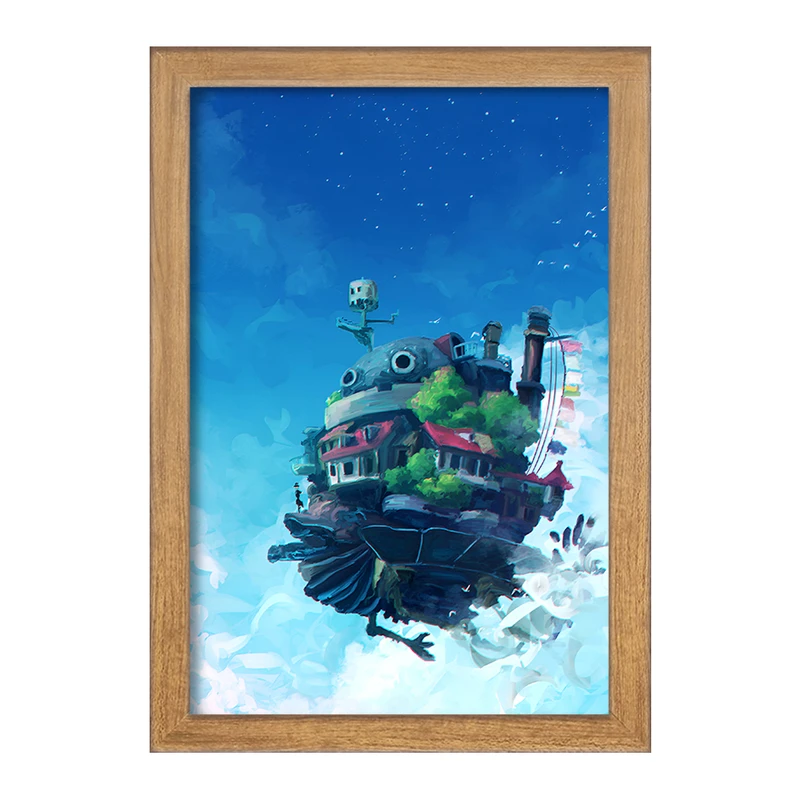 تابلو خندالو مدل انیمه قلعه متحرک هاول کد F9066