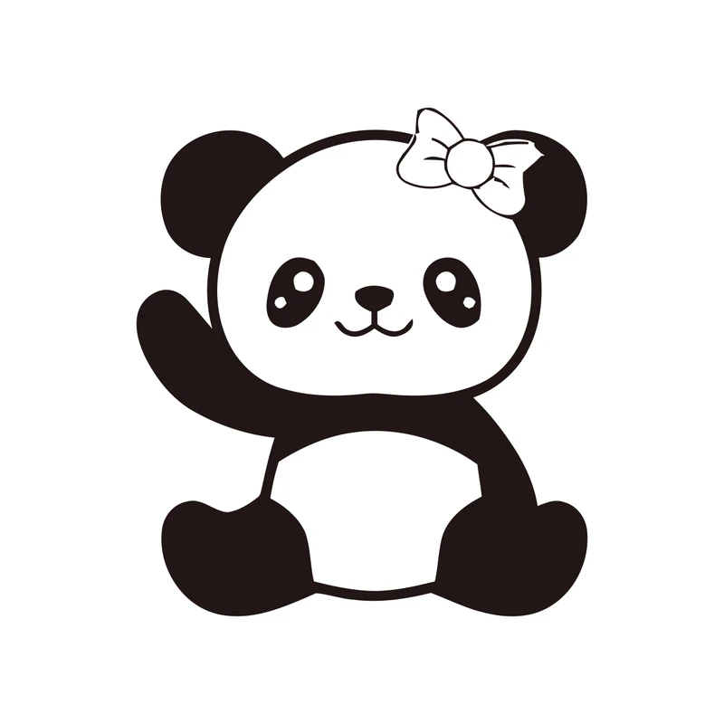 برچسب لپ تاپ پویا مارکت طرح خانم پاندا کد 2098