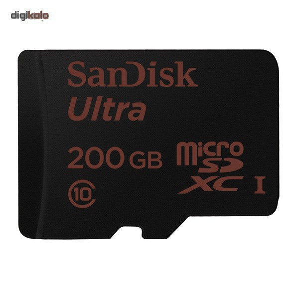 کارت حافظه microSDXC سن دیسک مدل Ultra کلاس 10 استاندارد UHS-I U1 سرعت 600X 90MBps همراه با آداپتور SD ظرفیت 200 گیگابایت