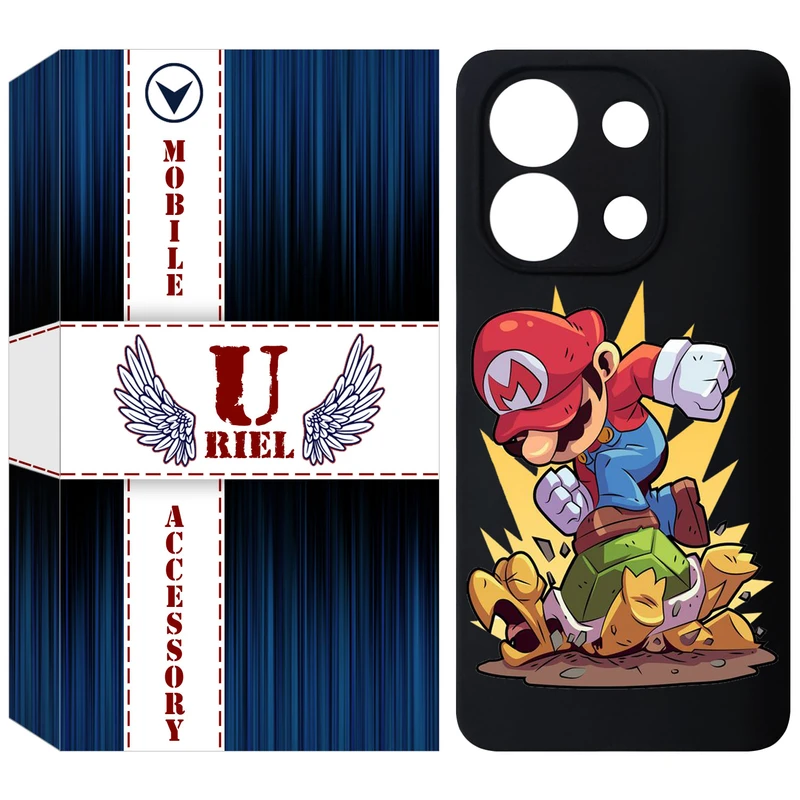 کاور یوریل قاب مدل KSH کد 64 طرح ماریو مناسب برای گوشی موبایل شیائومی Redmi Note 13 4G