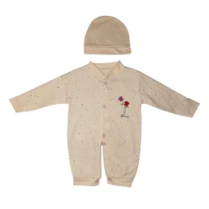 ست سرهمی و کلاه نوزادی مدل پروانه ای