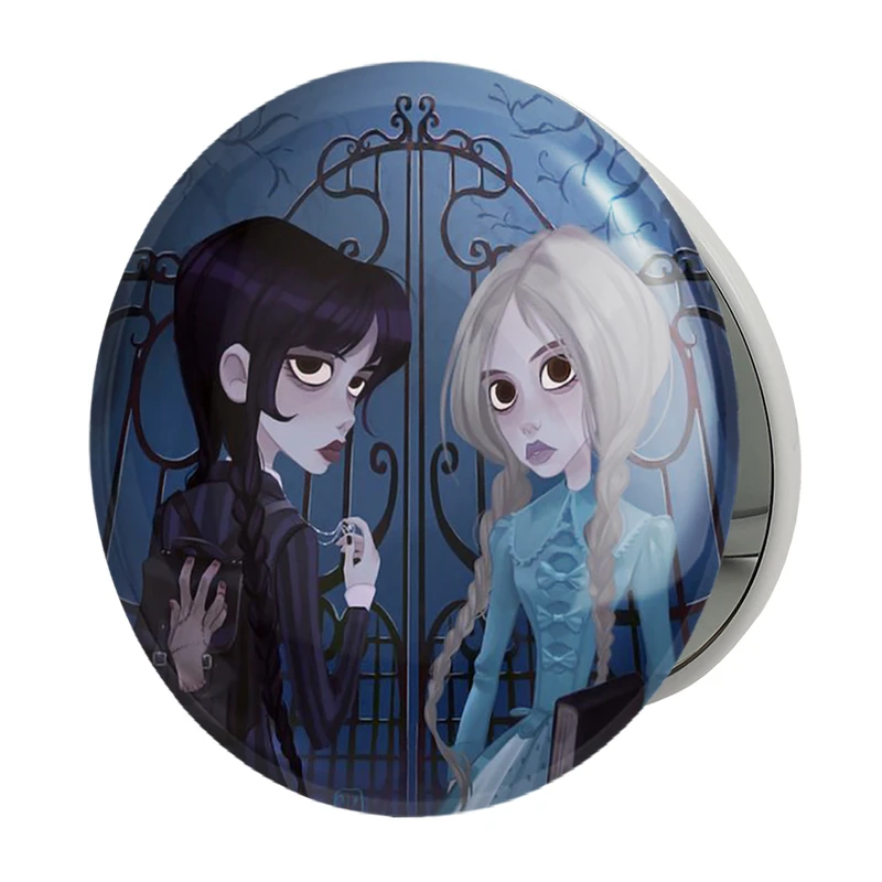 آینه جیبی خندالو طرح سریال ونزدی Wednesday مدل تاشو کد 25247 