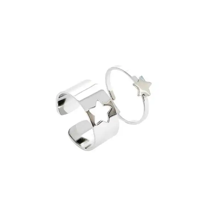 ست انگشتر زنانه و مردانه مدل ستاره