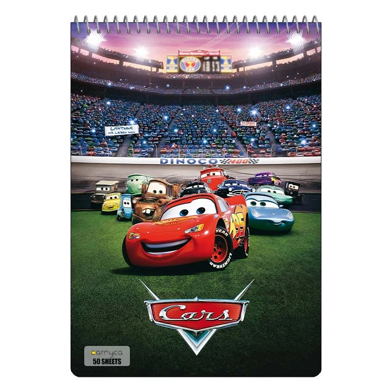دفتر نقاشی 50 برگ کارنیکا طرح ماشین ها Cars کد 24329