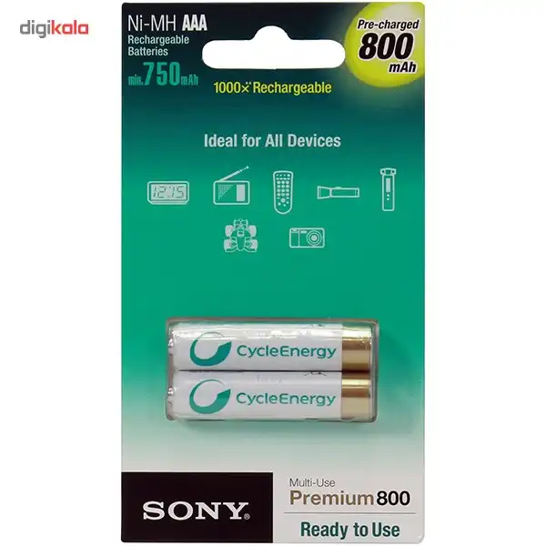 باتری نیم قلمی سونی مدل NH-AAA-B2KN بسته 2 عددی