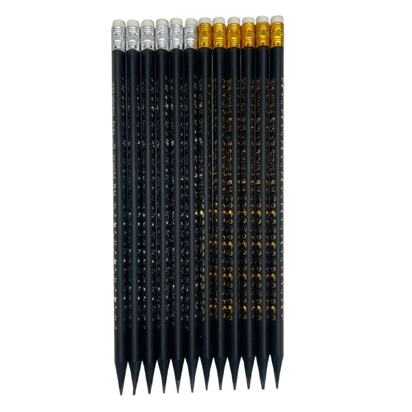 مداد مشکی ام کیو با درجه سختی HB مدل h38 بسته 12 عددی