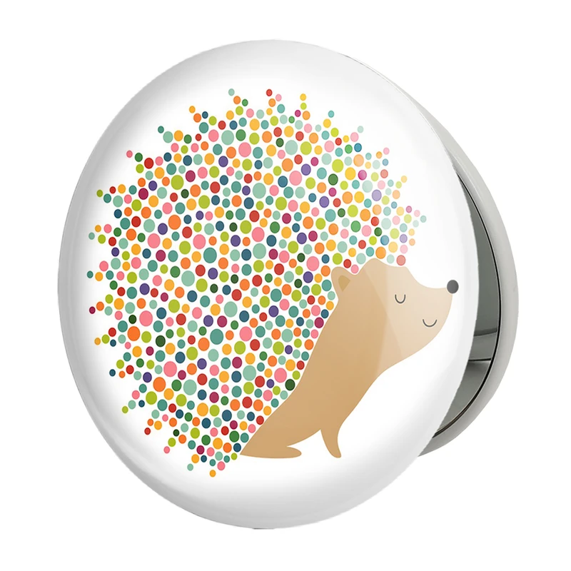 آینه جیبی خندالو طرح جوجه تیغی مدل تاشو کد 5071 