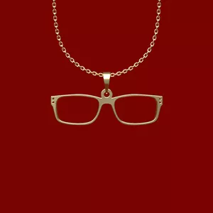 گردنبند طلا 18 عیار زنانه مدوپد مدل عینک کد Q2-1-1178