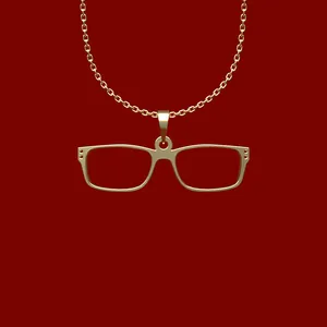 گردنبند طلا 18 عیار زنانه مدوپد مدل عینک کد Q2-1-1178