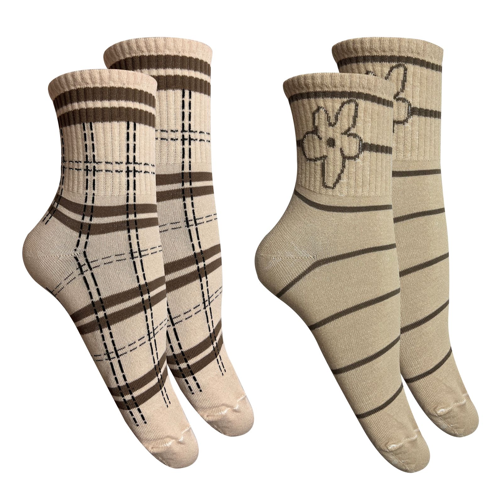 جوراب زنانه تن پوش هنگامه مدل کش اسپرت بسته 5 عددی -  - 3