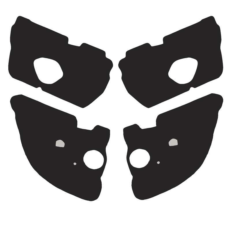 عایق صداگیری درب خودرو اروم کات مدل ORC مناسب برای پژو 206 مجموعه 4 عددی