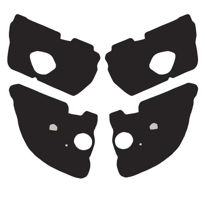 عایق صداگیری درب خودرو اروم کات مدل ORC مناسب برای پژو 206 مجموعه 4 عددی