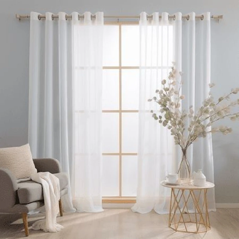 پرده تیکو دکو مدل حریر کلاسیک شش چین سایز 225x270 سانتیمتر