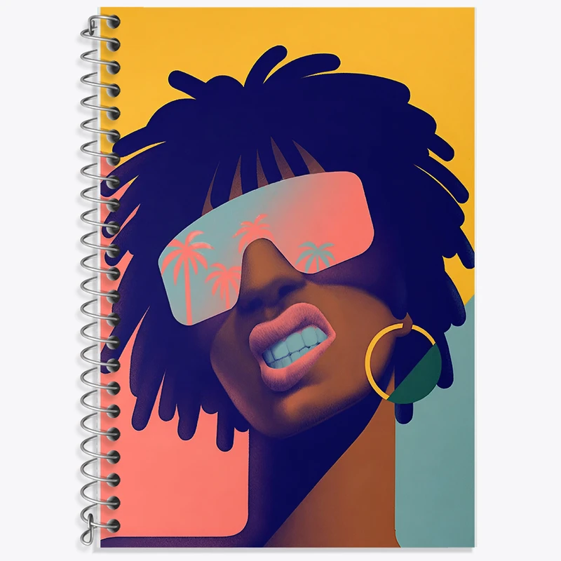 دفتر لغت 50 برگ خندالو طرح مرد آفریقایی کد F7622