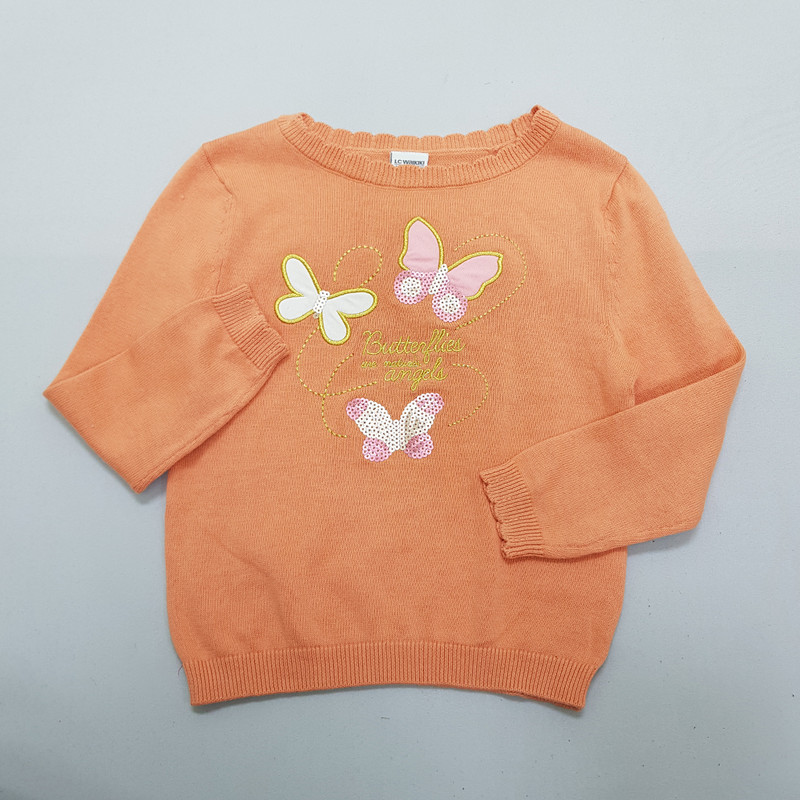 پلیور دخترانه ال سی وایکیکی مدل Butterfly
