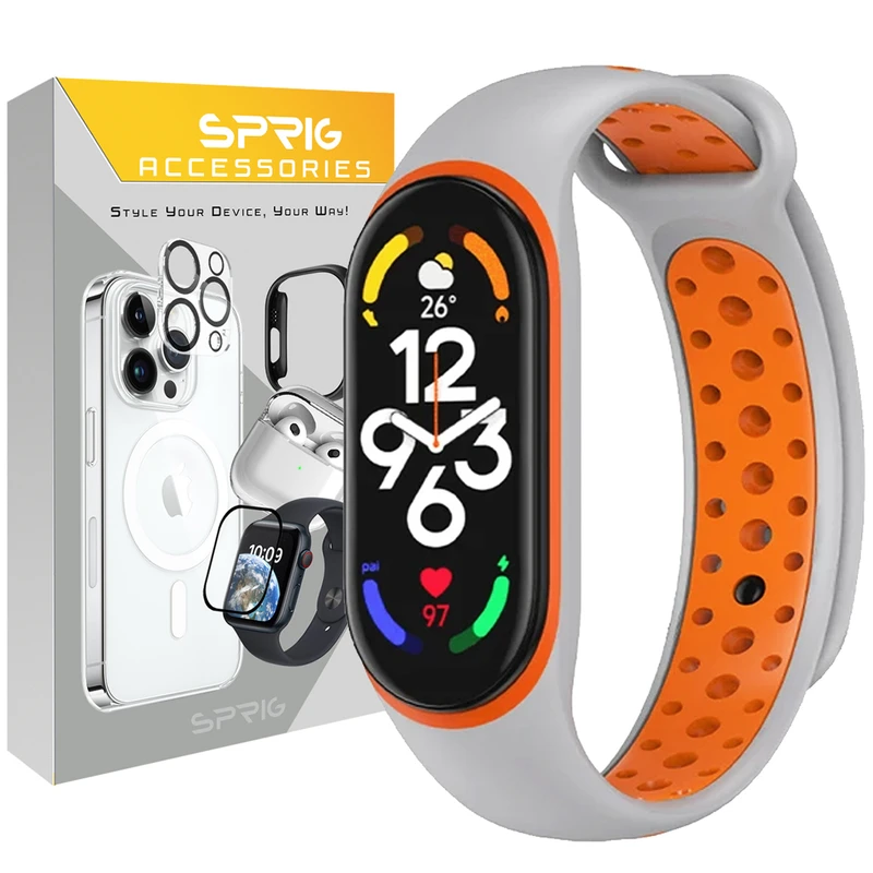 بند اسپریگ مدل NK Special GRY مناسب برای ساعت هوشمند شیائومی Mi band 4/5/6