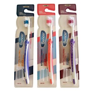 مسواک بنسر مدل Extra Cleaning بسته 3 عددی با برس سخت