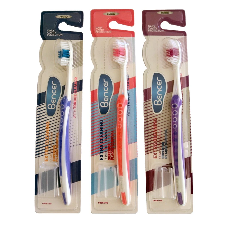 مسواک بنسر مدل Extra Cleaning بسته 3 عددی با برس سخت