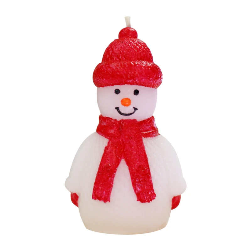 شمع دست‌ساز بدون‌بو مدل آدم برفی زمان اتمام 4 ساعت