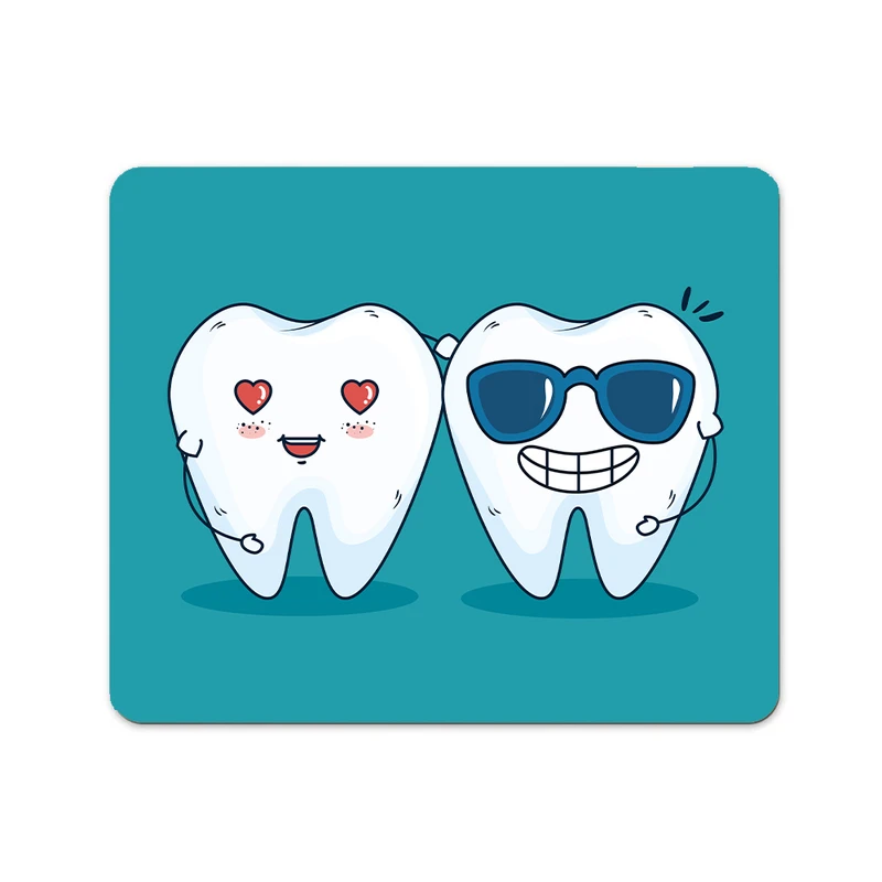 ماوس پد پاد آفرین مدل دندانپزشک مطب دندانپزشکی طرح دندان کد P625 سایز 19*24 سانتی متر