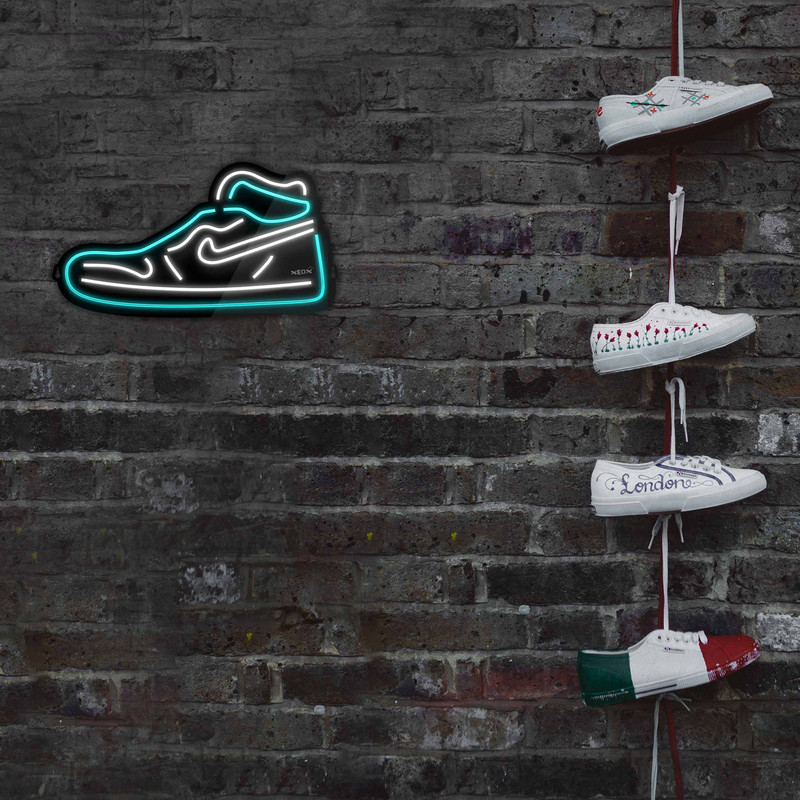 چراغ دیواری نئون دیزاین مدل Shoes-BL_TBL