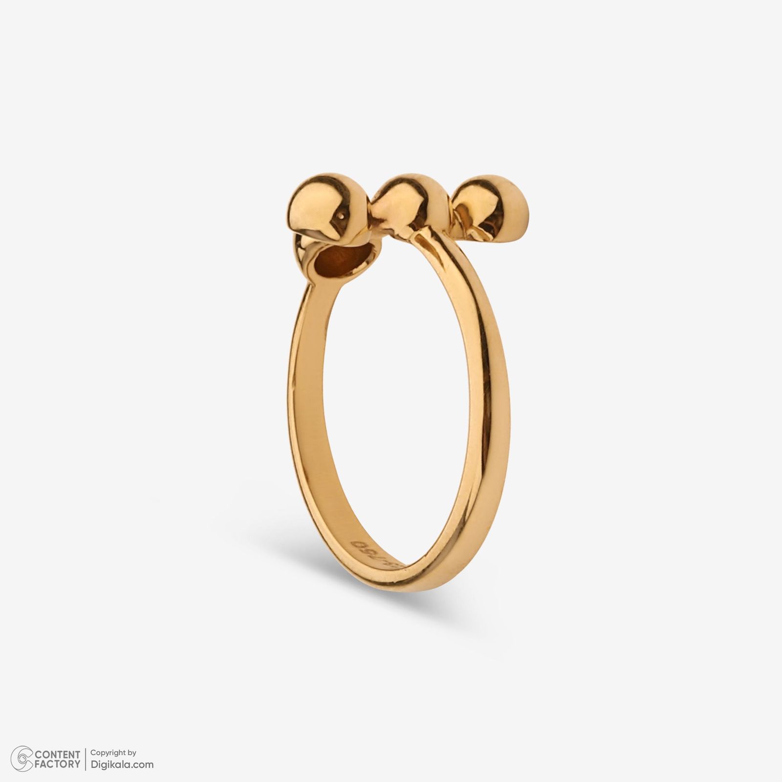 انگشتر طلا 18 عیار زنانه حافا گلد مدل گوی کد r011 سایز 53 -  - 3