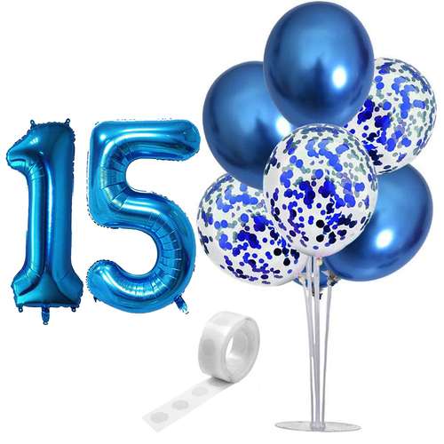 بادکنک آرایی مسترتم طرح کروم شیشه ای پولکی کد 15 بسته 11 عددی