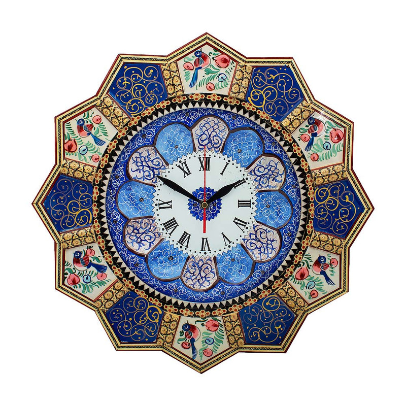 ساعت دیواری خاتم کاری مدل خورشیدی کد 42-1
