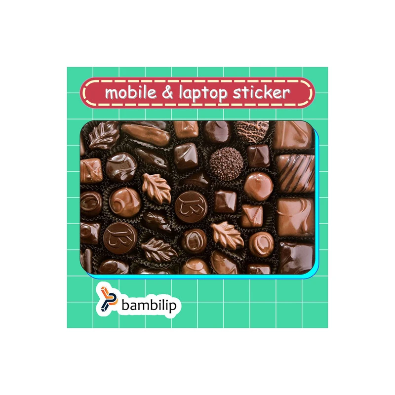 استیکر بامبیلیپ مدل کارت عابر طرح پترن شکلات های دست ساز کد 7895505