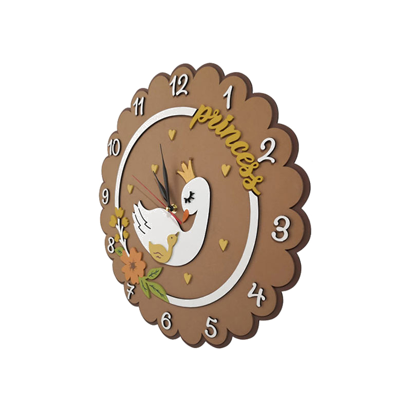ساعت دیواری کودک طرح پرنسس قو مدل MKids61-B