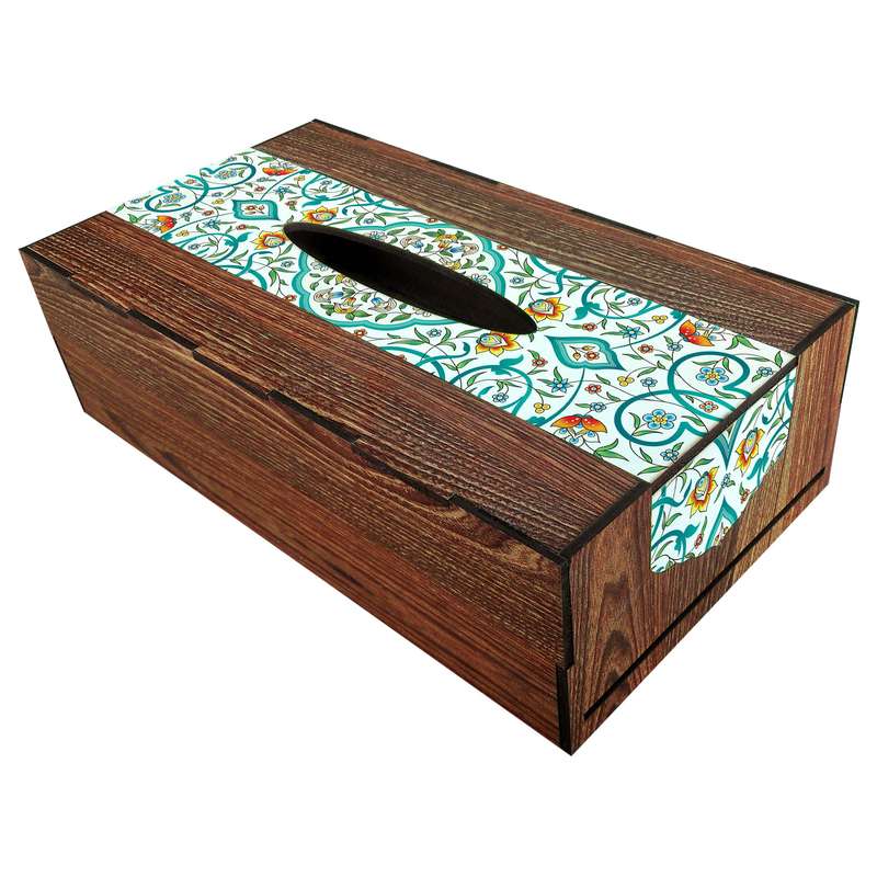جعبه دستمال کاغذی مدل D174 طرح گل