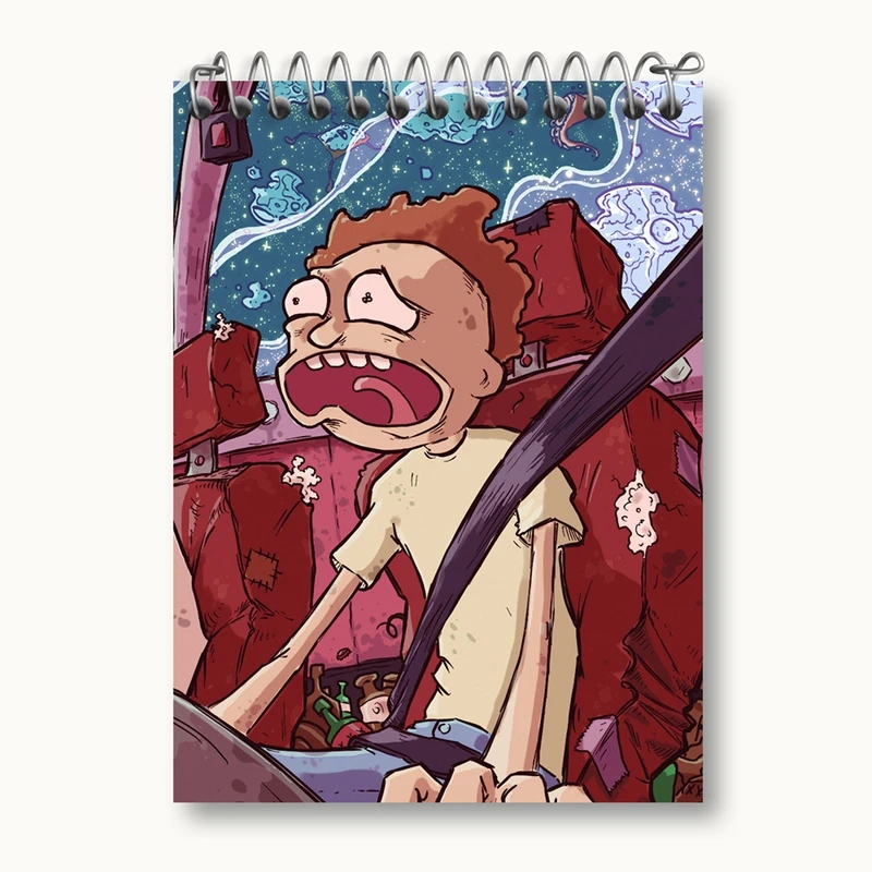 دفتر یادداشت 50 برگ خندالو مدل انیمیشن ریک و مورتی Rick and Mort کد 26392
